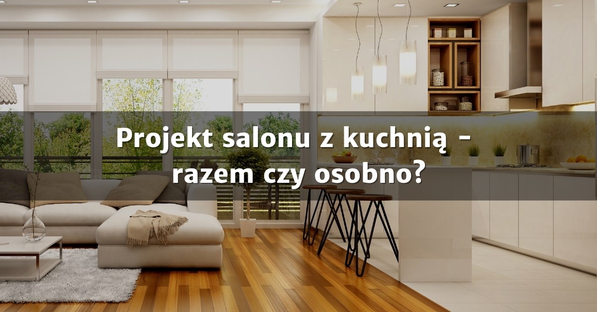 Projekt salonu z kuchnią