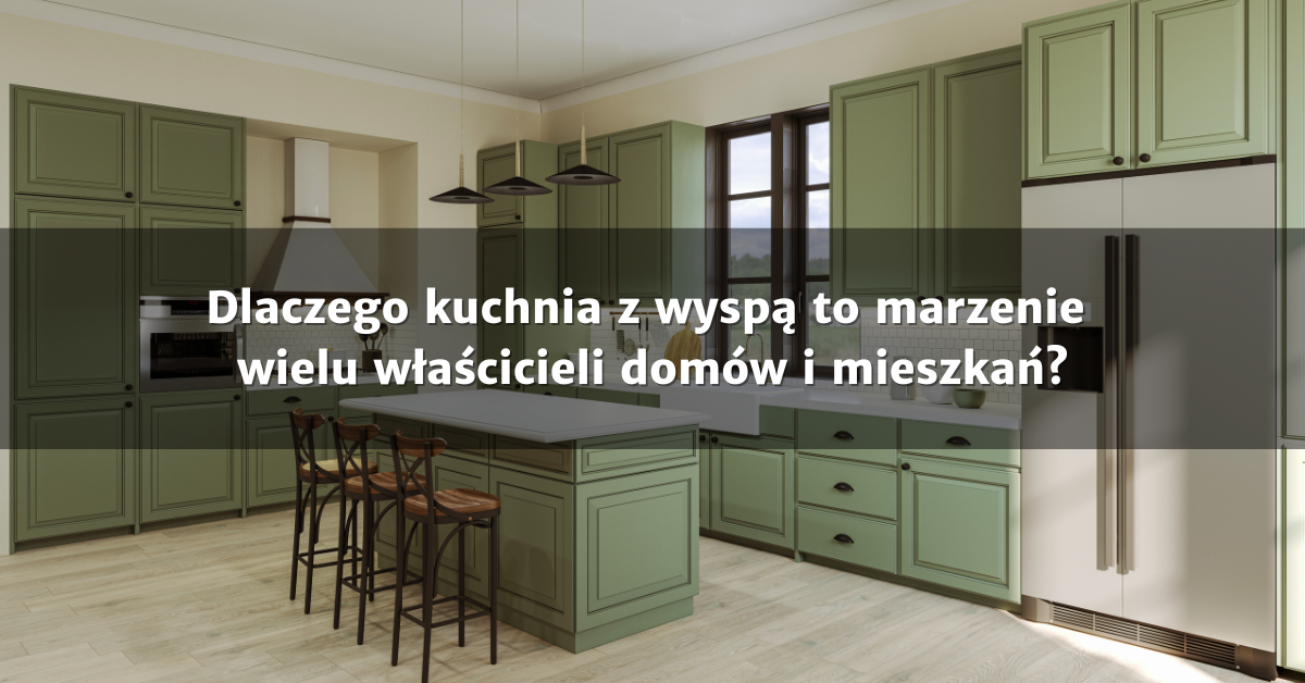 kuchnia z wyspą - projektowanie wnętrz Warszawa